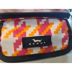 Scout Wristlet, Orane, Pink & White W/Black Trim, Water‎ Resistant Tote